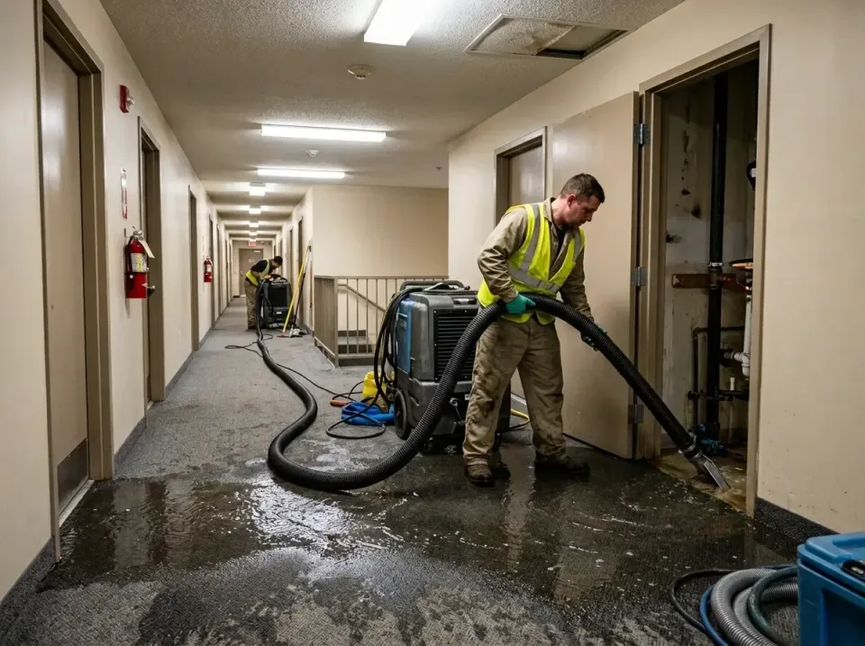 multi-unit-apartment-hallway-f-005 — frequently asked questions, Emergency Burst Pipe Water Extraction & Removal in Rugby, ND
